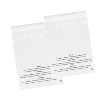 Suffocation Warning Bags With Permanent Tape Suffocation Warning Poly Bags OEM Flat Bottom Using For Many Industries Resealable Customized Packing Made In Vietnam Manufacturer