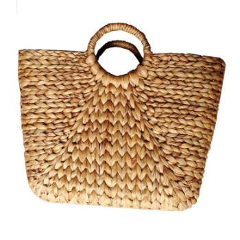 Good Quality Fishbone Weaving Water Hyacinth Handbags Fishbone Weave Open Vintage Sustainable Vietnam Manufacturer 5