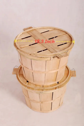 Wholesale Price Wooden Fruit Basket Basket Storage Sustainable Eco-Friendly Material Viet Nam Manufacturer