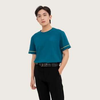 Breathable Round Neck T-Shirts: Sweat-Absorbent Fabric Ensuring Comfort During Events, Travel, And Everyday Wear For Youth.