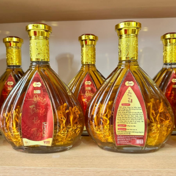 New Health gift set Korean ginseng soaked in honey + Tea, Venus cordyceps wine