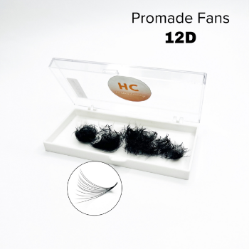 12D Promade 500 Fans volume eyelash extension Top sale No Irritation using for beauty pack in tray or box from Vietnam