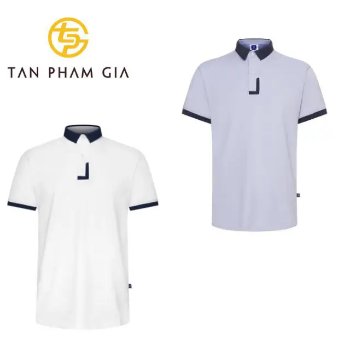 Men's Polo Shirts Material Durable Polo Shirts With Collar Custom Tan Pham Gia Premium Vietnam Manufacturer
