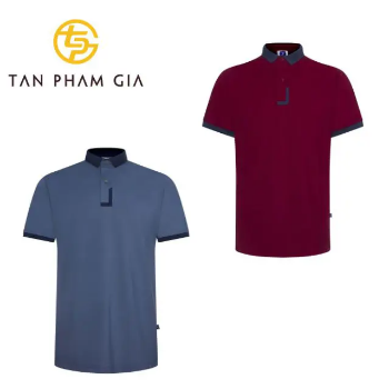 New Design Polo T-Shirt High Quality School Uniform Polo Shirt Knitted Tan Pham Gia Premium Vietnam Manufacturer