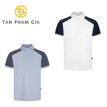 Premium Tan Pham Gia Men's Golf Polo Shirt High Fashion Knitted Uniform Polo Shirt Excellent Value Sublimation Technique Direct