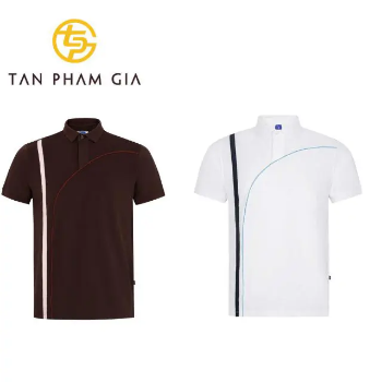 Premium Unisex Long Sleeve Polo Shirt Custom Tan Pham Gia Custom Made Work Uniform Durable Golf Uniform Men's Polo Shirts