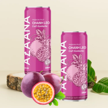 Sweet and Sour Passion Fruit Kombucha Freshly Ready to Ship with Fragrant Notes Fruit & Vegetable Juice