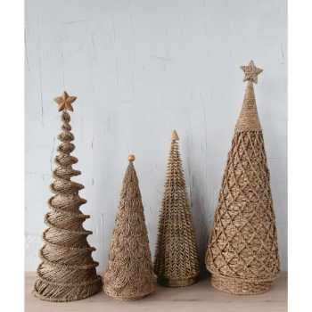 Vietnam-Made Eco-Friendly Christmas Tree Star Topper and Holiday Decorations Wholesale Christmas Holiday Supplies