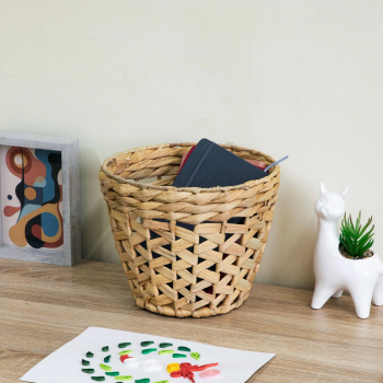 Water hyacinth plant basket with handle, hanging planter home decor accessory, highly aesthetic, wholesale available