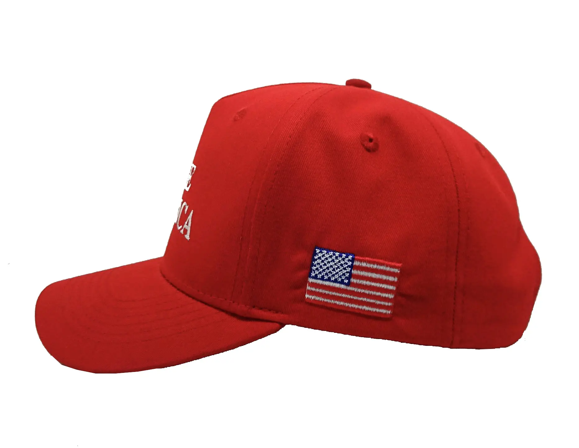 6-Panel Unisex Curved Brim Red Color Medium Profile 65% Cotton and 35% Polyester Baseball Cap in Vietnam Factory 2