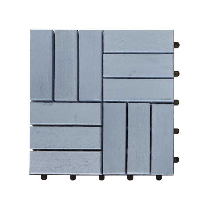 High Quality Hard Wood Wholesale Hardwood Deck Tiles 12 Slats Competitive Price Outdoor Carton Box Packaging Vietnamese Manufacturer