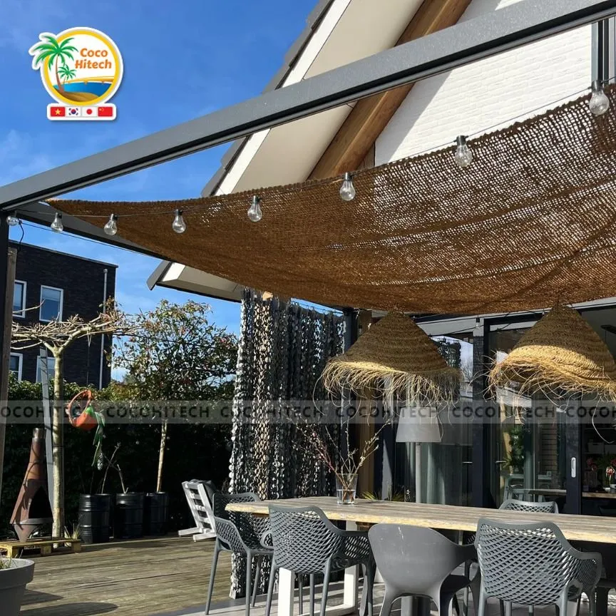 TOP COIR FIBER SHADE SAIL MADE OF 100% BIO-GRADABLE COIR FIBER USED TO PROVIDE NATURAL SHAPE 6 TOP COIR FIBER SHADE SAIL MADE OF 100% BIO-GRADABLE COIR FIBER USED TO PROVIDE NATURAL SHAPE 6