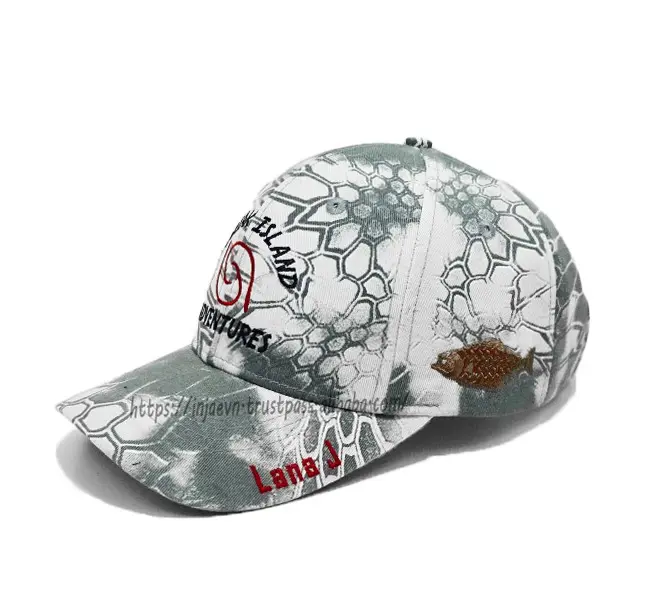 High Quality 2D Embroidery Grey/White Color Low Profile 65% Cotton and 35% Polyester Baseball Cap from Vietnam Supplier 2