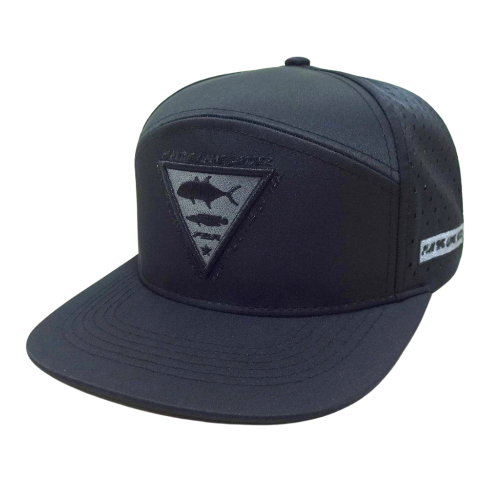 High Quality Custom 2D 3D Embroidery Logo 7 Panel  Laser Cut Hat on Front Left Side Lining Single Breasted Buckle Hip Hop Style 3
