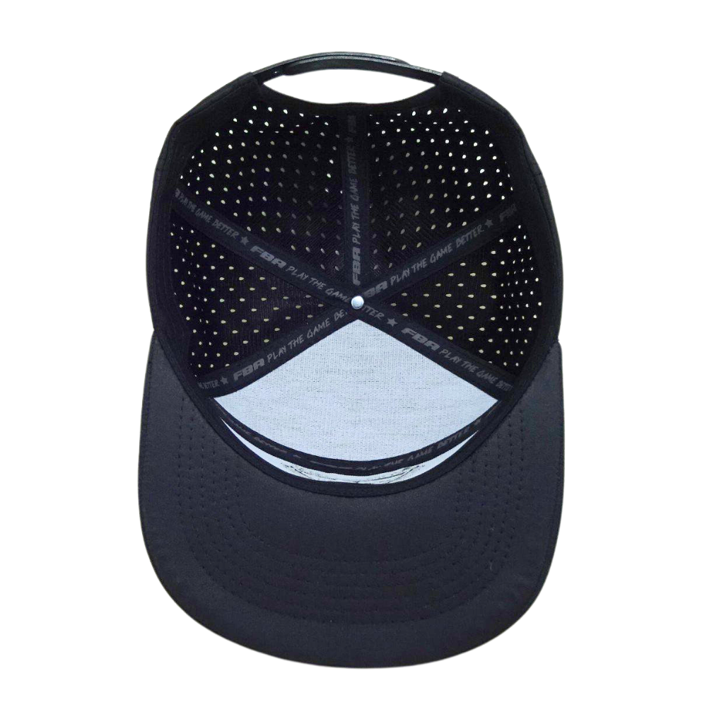 High Quality Custom 2D 3D Embroidery Logo 7 Panel  Laser Cut Hat on Front Left Side Lining Single Breasted Buckle Hip Hop Style 6