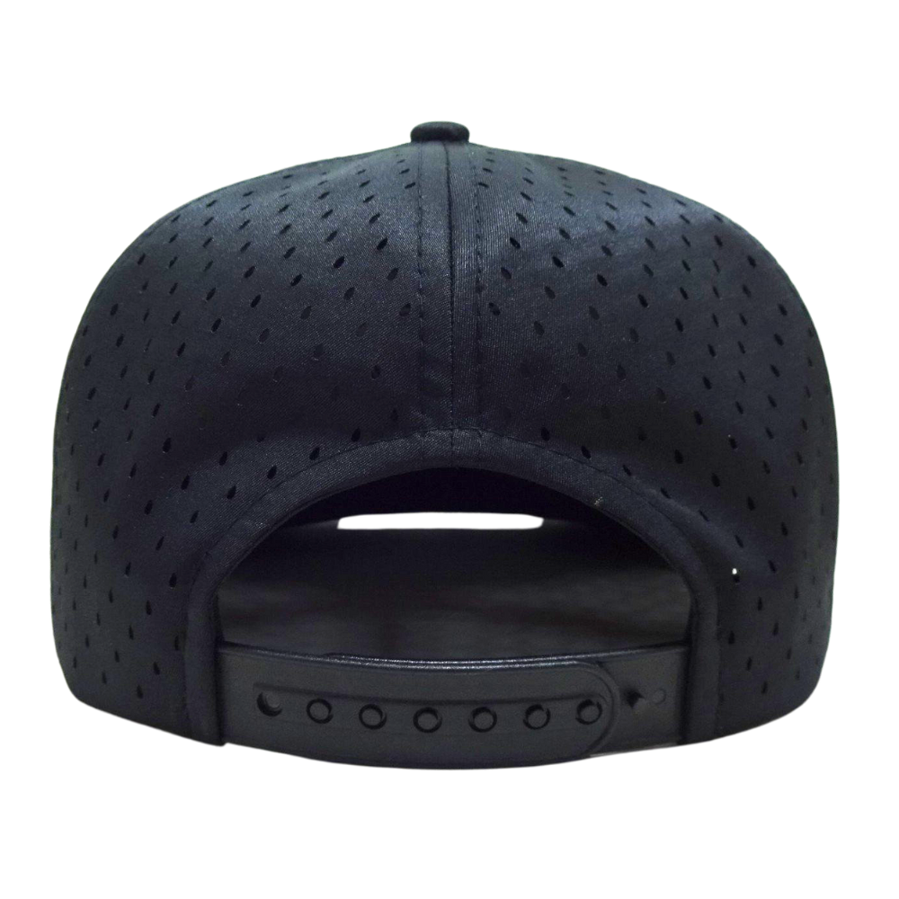 High Quality Custom 2D 3D Embroidery Logo 7 Panel  Laser Cut Hat on Front Left Side Lining Single Breasted Buckle Hip Hop Style 7