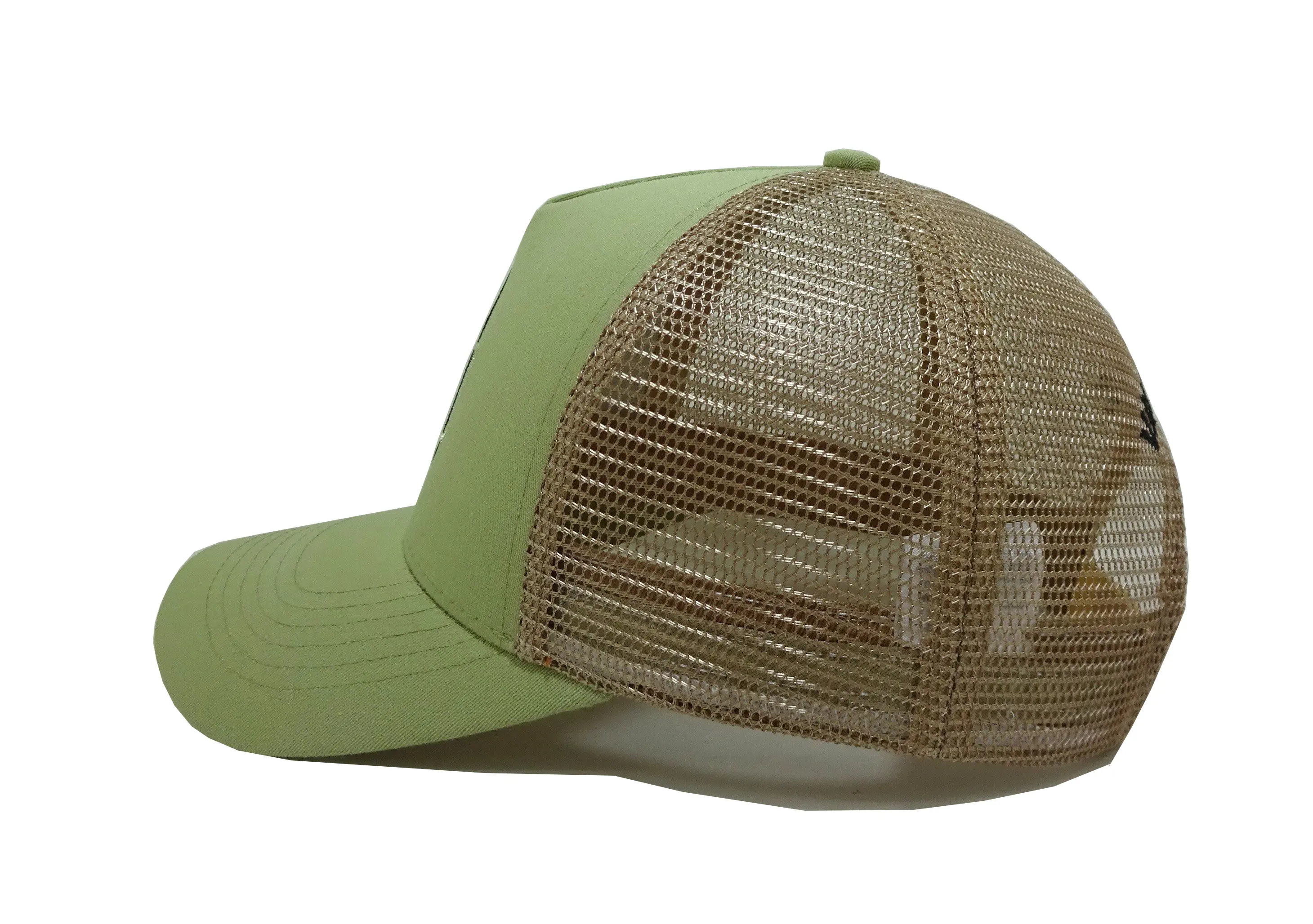 High Quality Olive Green Trucker Hats 5 Panel Custom Woven Patch Vietnam Supplier Custom Snapback Caps Baseball 4
