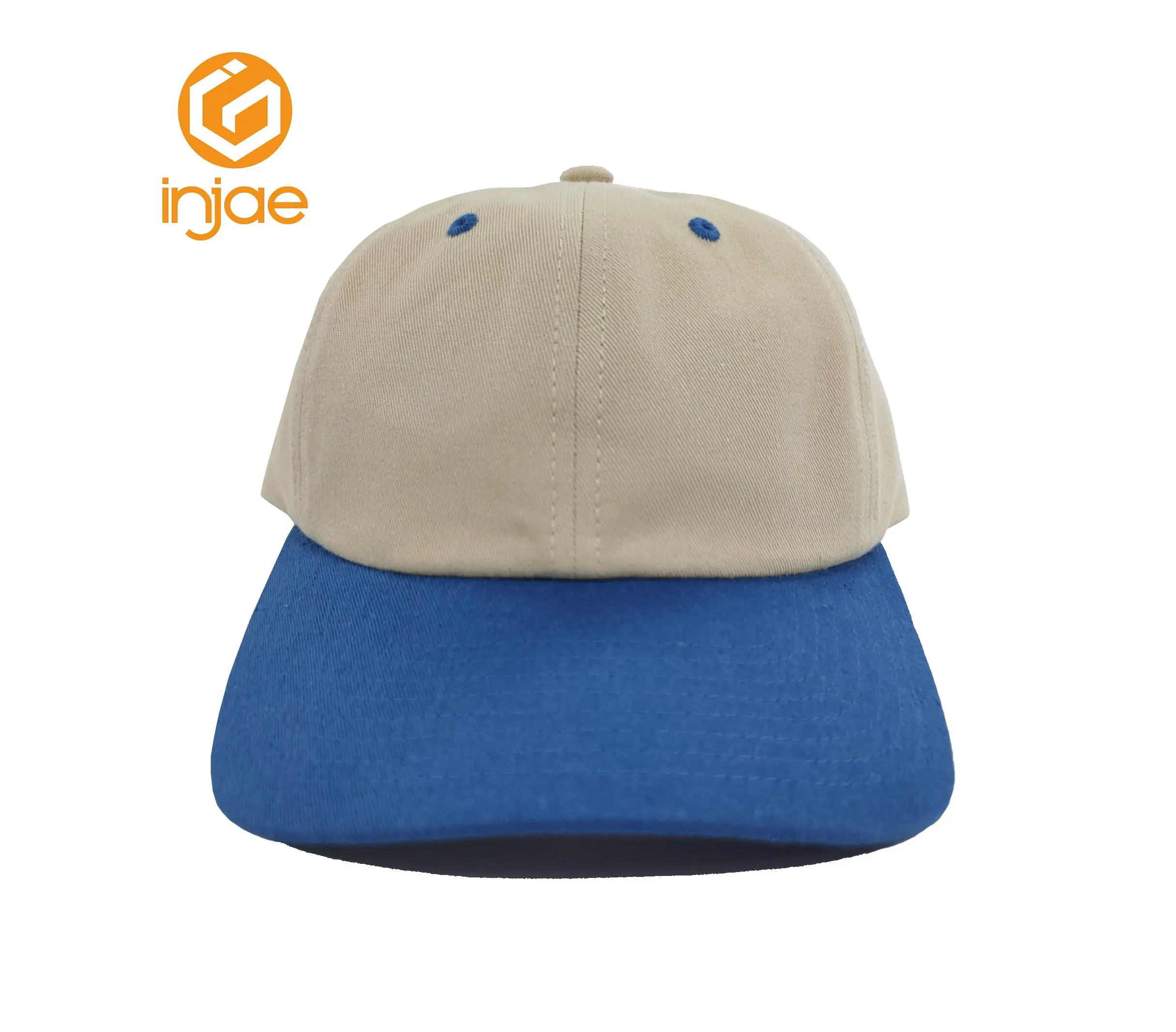 High Quality Plain Blank 6 Panel Baseball Cap Custom Logo Two Tone Cotton Fabric Hiphop Fashion Sports Caps for Unisex