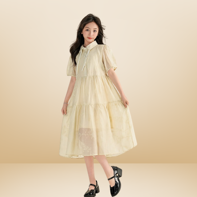 Cotton Girl Dress High Quality Plus Size Breathable Casual Street Style Cotton Customized Packaging Made In Vietnam Manufacturer 2