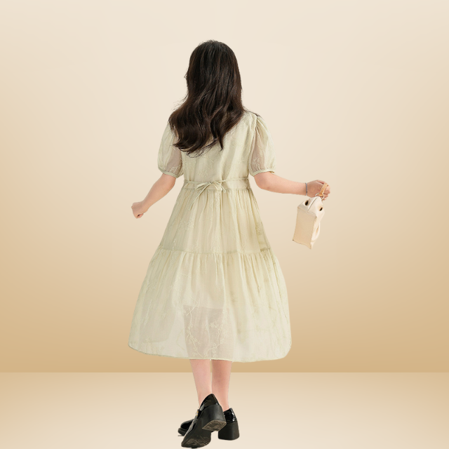 Cotton Girl Dress High Quality Plus Size Breathable Casual Street Style Cotton Customized Packaging Made In Vietnam Manufacturer 6