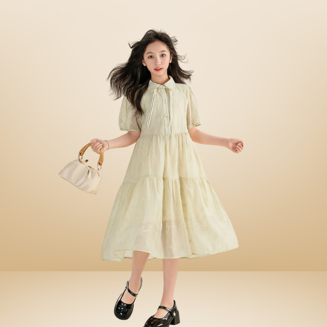 Cotton Girl Dress High Quality Plus Size Breathable Casual Street Style Cotton Customized Packaging Made In Vietnam Manufacturer 5