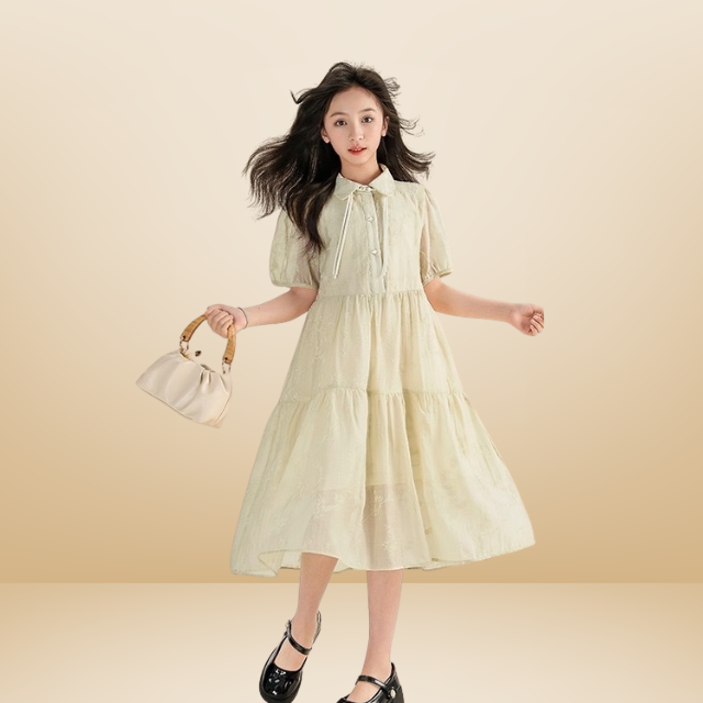 Cotton Girl Dress High Quality Plus Size Breathable Casual Street Style Cotton Customized Packaging Made In Vietnam Manufacturer 1