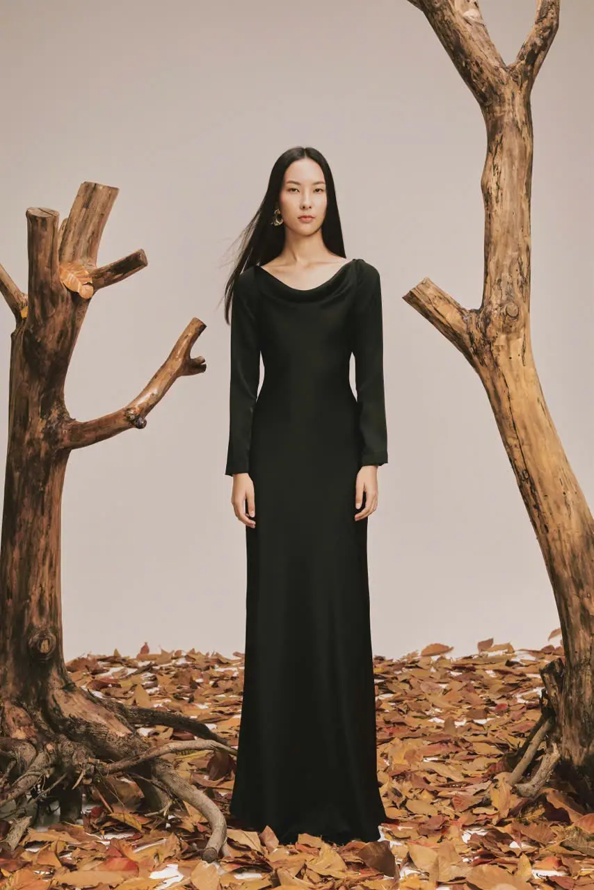 Best Price Charming Fall Collection Charm Black Dress Ladies Women Elegant Style ODM Services Made In VietNam 7