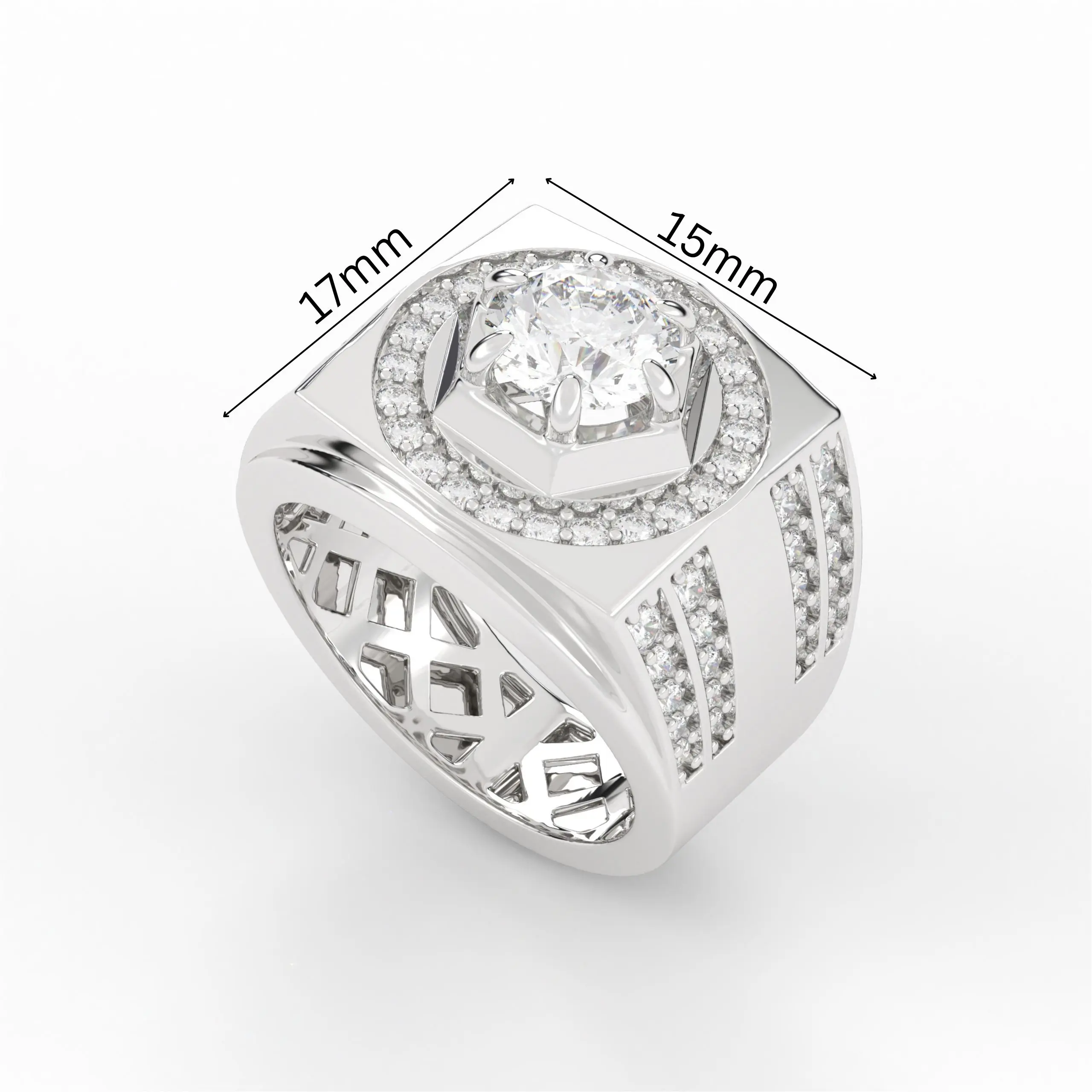 Fashion Luxury Silver Jewelry Ring Light Smart Rings Ruby For Men OEM ODM Manufacture From Vietnam Customize Diamond Fine Ring 6