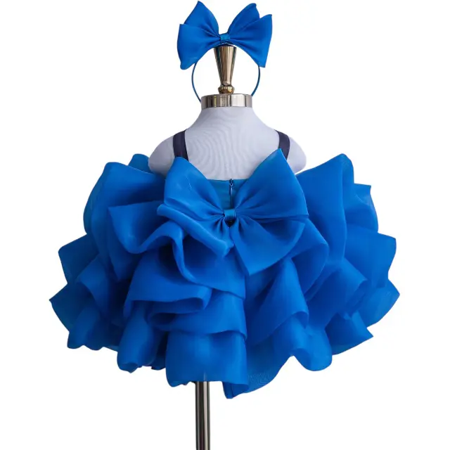 High Quality Handmade Beaded Flower Flared Dress for Girls 1 to 12 Years Old Fast Delivery Puffy Skirt Princess Dress ODM Supply 7