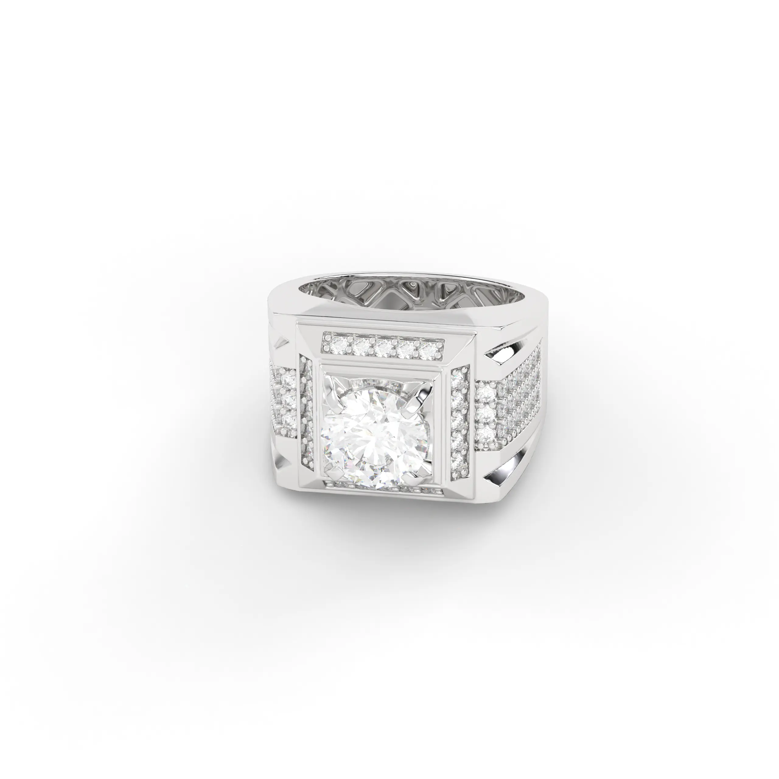 Men Fashion Luxury Silver Jewelry Ring Light Smart Rings Ruby For OEM ODM Manufacture From Vietnam Customize Diamond Fine Ring 4