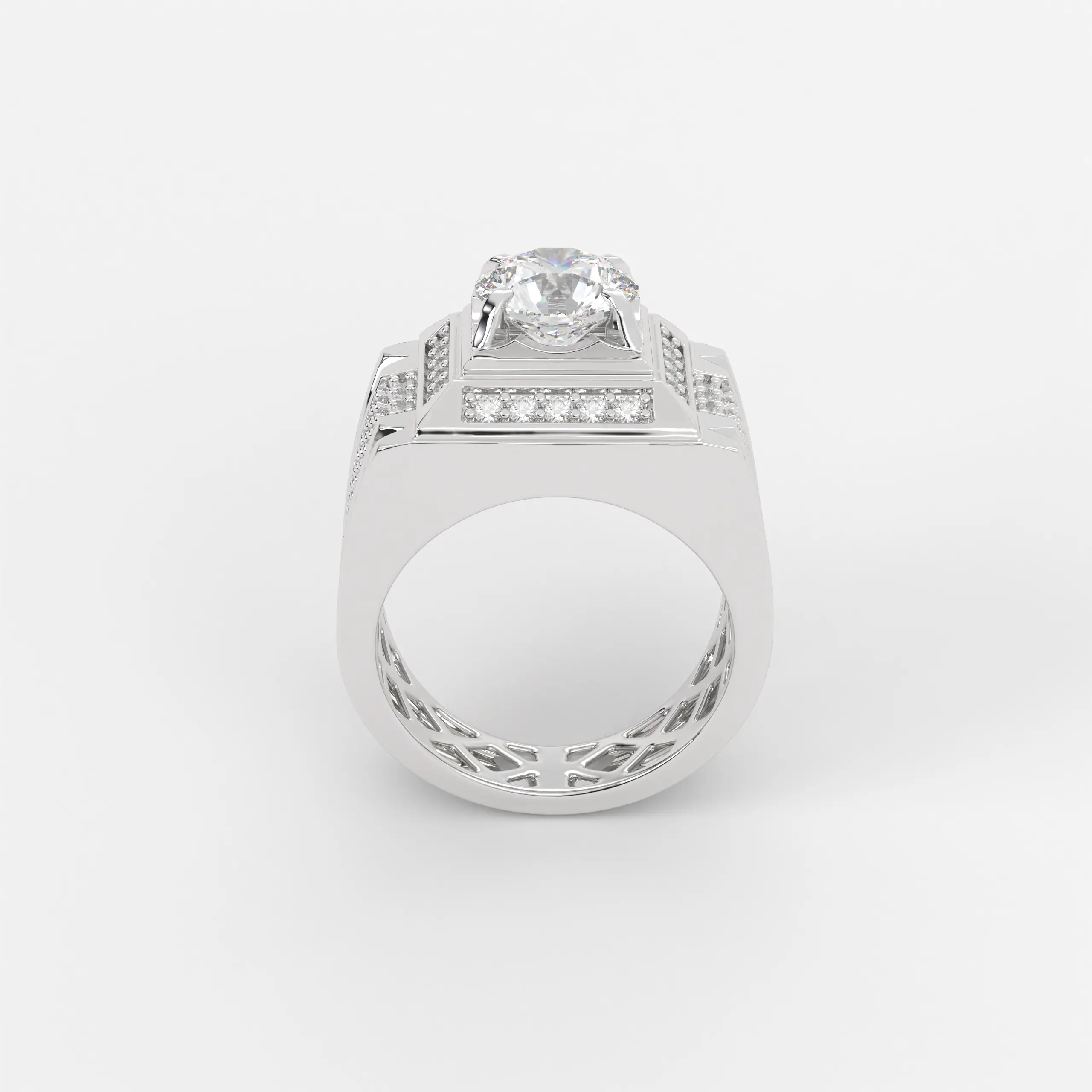 Men Fashion Luxury Silver Jewelry Ring Light Smart Rings Ruby For OEM ODM Manufacture From Vietnam Customize Diamond Fine Ring 3
