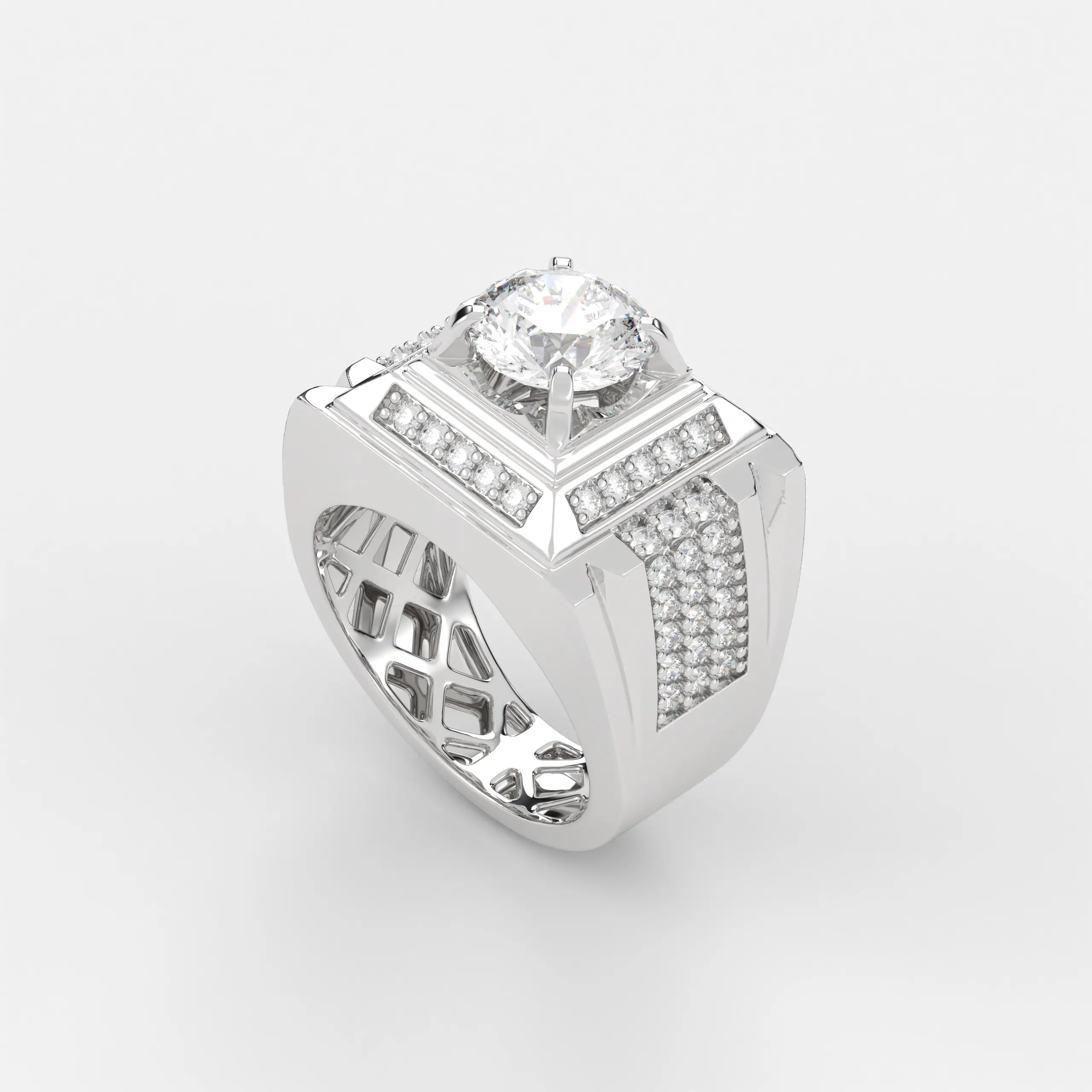 Men Fashion Luxury Silver Jewelry Ring Light Smart Rings Ruby For OEM ODM Manufacture From Vietnam Customize Diamond Fine Ring 2