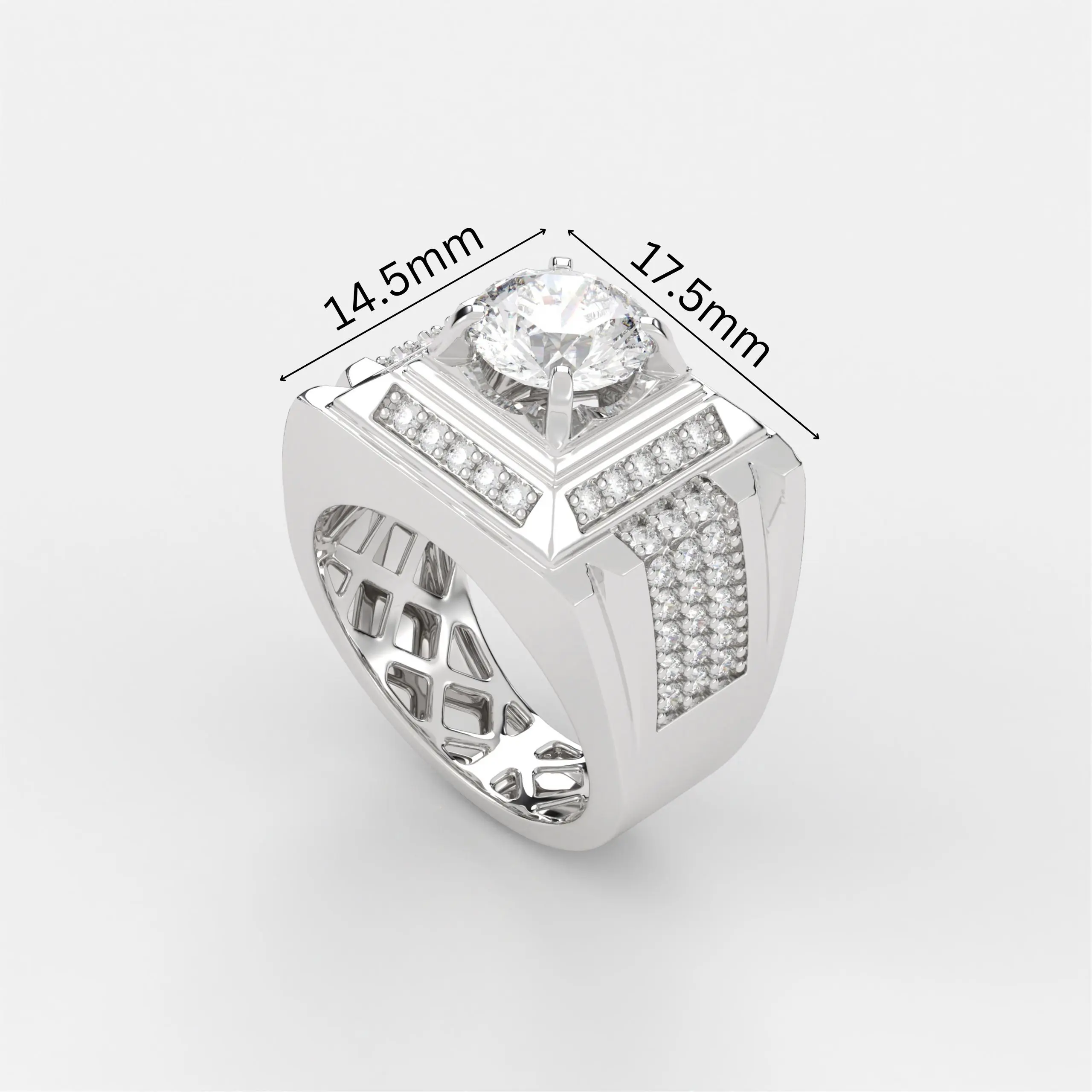 Men Fashion Luxury Silver Jewelry Ring Light Smart Rings Ruby For OEM ODM Manufacture From Vietnam Customize Diamond Fine Ring 6