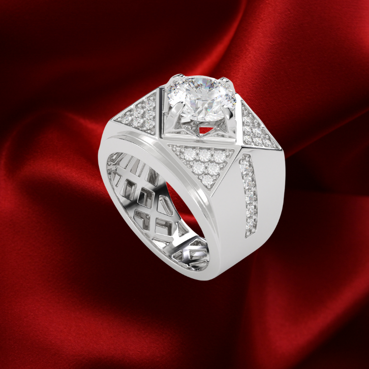 Mens Silver Ring Fine Jewelry 925 Sterling Silver Fashion Ruby Customized Packaging Vietnam Manufacturer 2