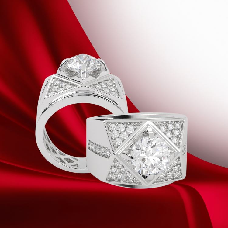 Mens Silver Ring Trendy Graceful Silver Craftsmanship Chic Silver Band Ruby Customize Diamond From Vietnam Manufacturer 6