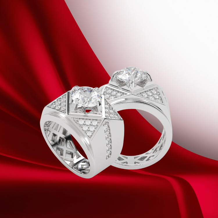 Mens Silver Ring Trendy Graceful Silver Craftsmanship Chic Silver Band Ruby Customize Diamond From Vietnam Manufacturer 2