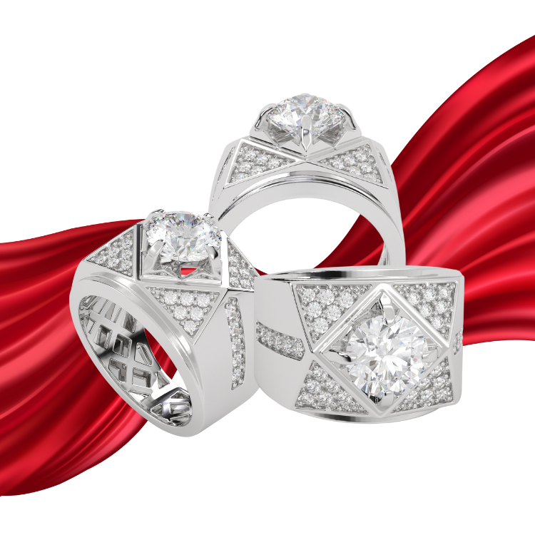 Mens Silver Ring Trendy Graceful Silver Craftsmanship Chic Silver Band Ruby Customize Diamond From Vietnam Manufacturer 4