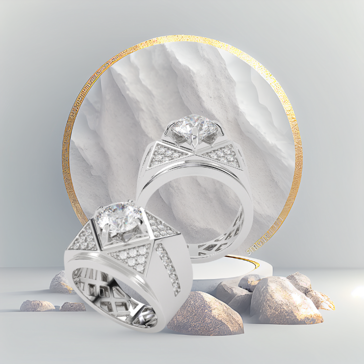 Mens Silver Ring Trendy Graceful Silver Craftsmanship Chic Silver Band Ruby Customize Diamond From Vietnam Manufacturer 3