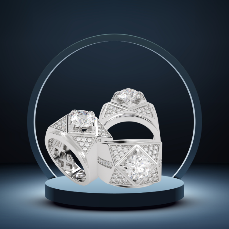 Mens Silver Ring Trendy Graceful Silver Craftsmanship Chic Silver Band Ruby Customize Diamond From Vietnam Manufacturer 5