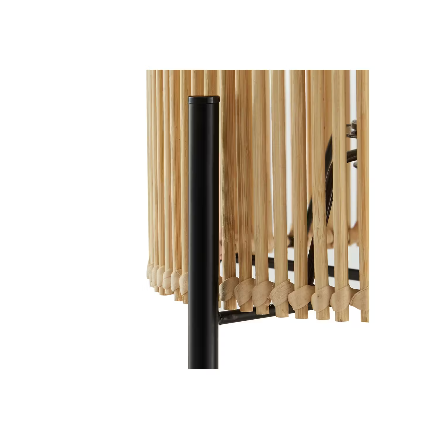 Natural round bamboo table lamp, Lamps made from handmade materials, home decoration accessories, wholesale. 4
