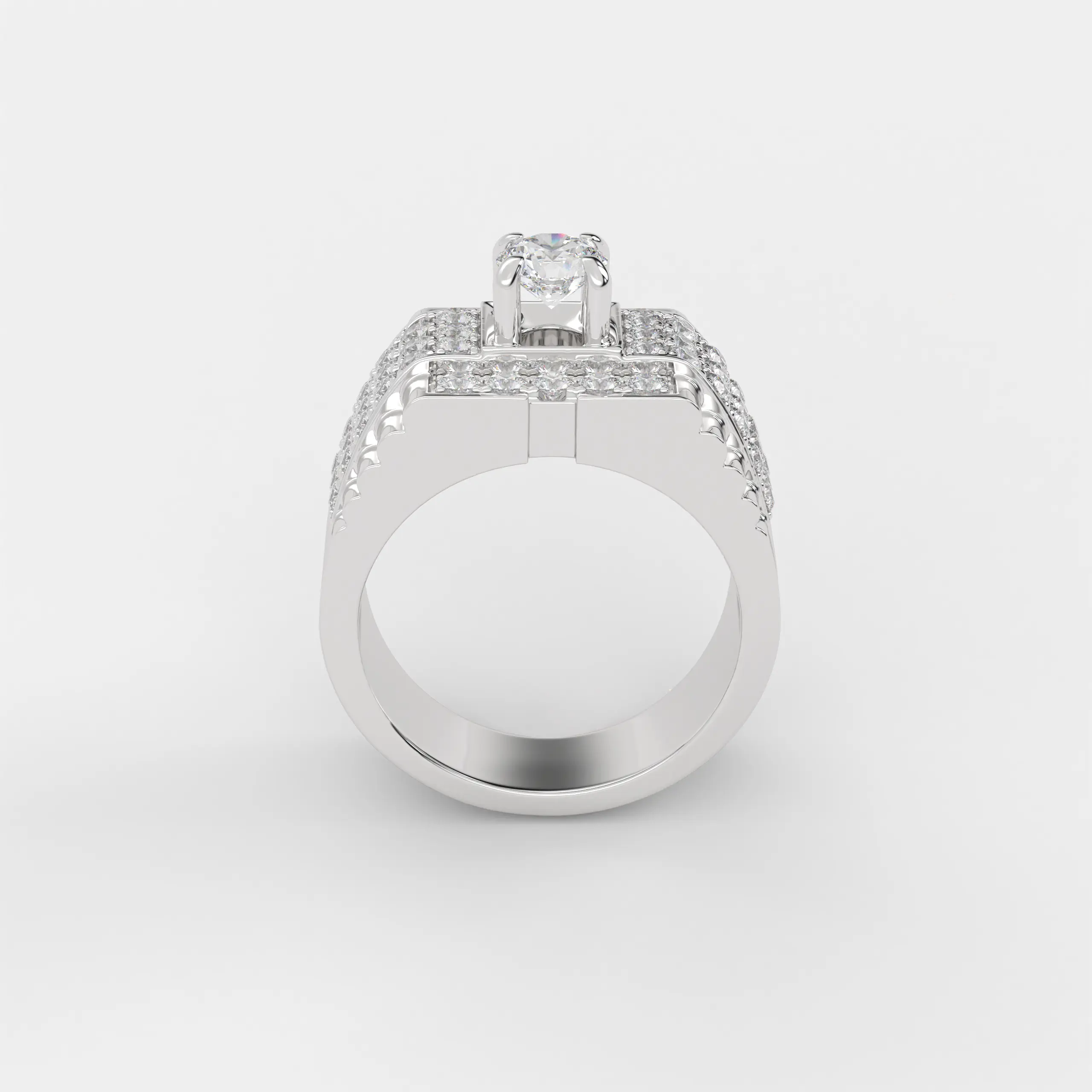 OEM Men Fashion Luxury Silver Jewelry Ring Light Smart Rings Ruby For ODM Manufacture From Vietnam Customize Diamond Fine Ring 3