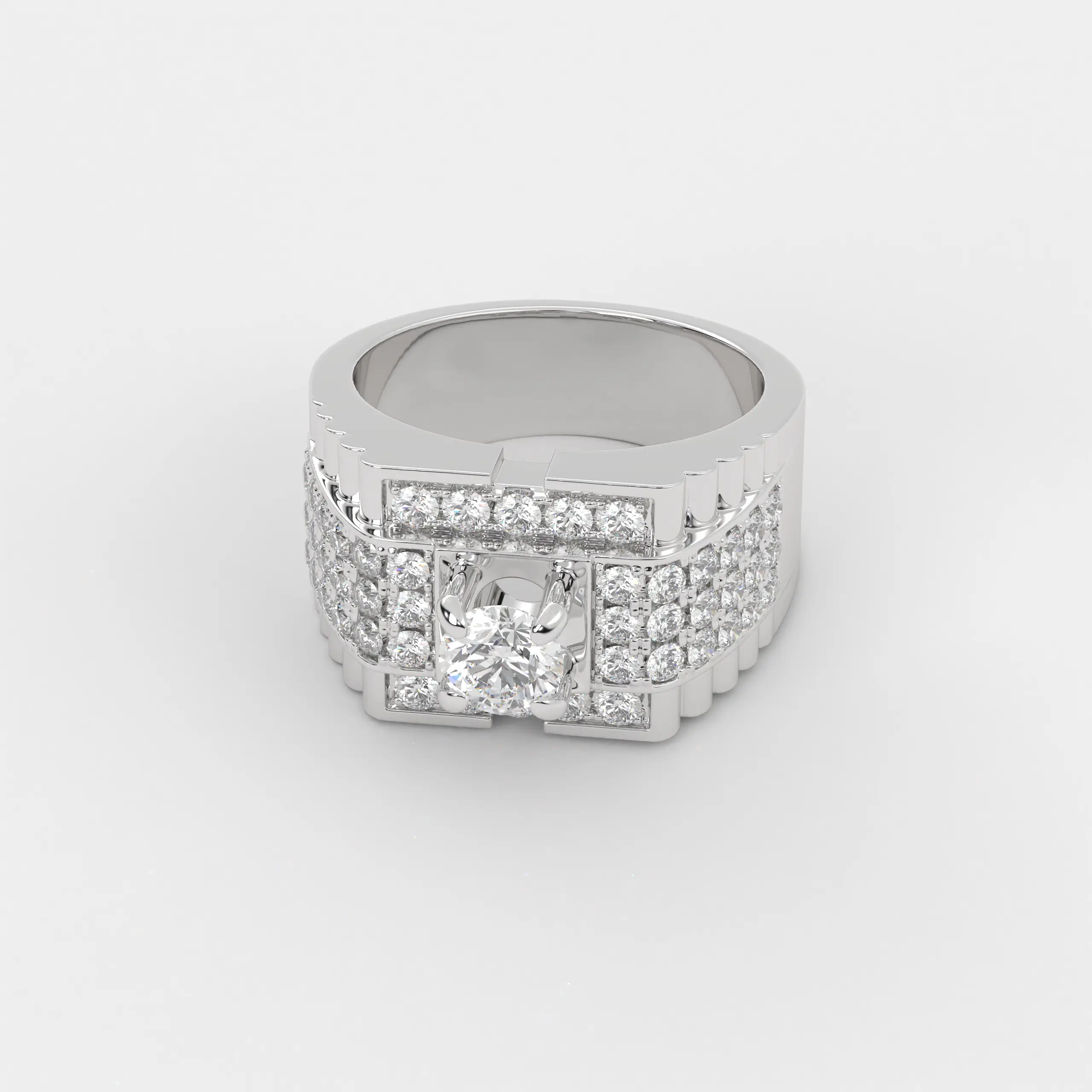 OEM Men Fashion Luxury Silver Jewelry Ring Light Smart Rings Ruby For ODM Manufacture From Vietnam Customize Diamond Fine Ring 4