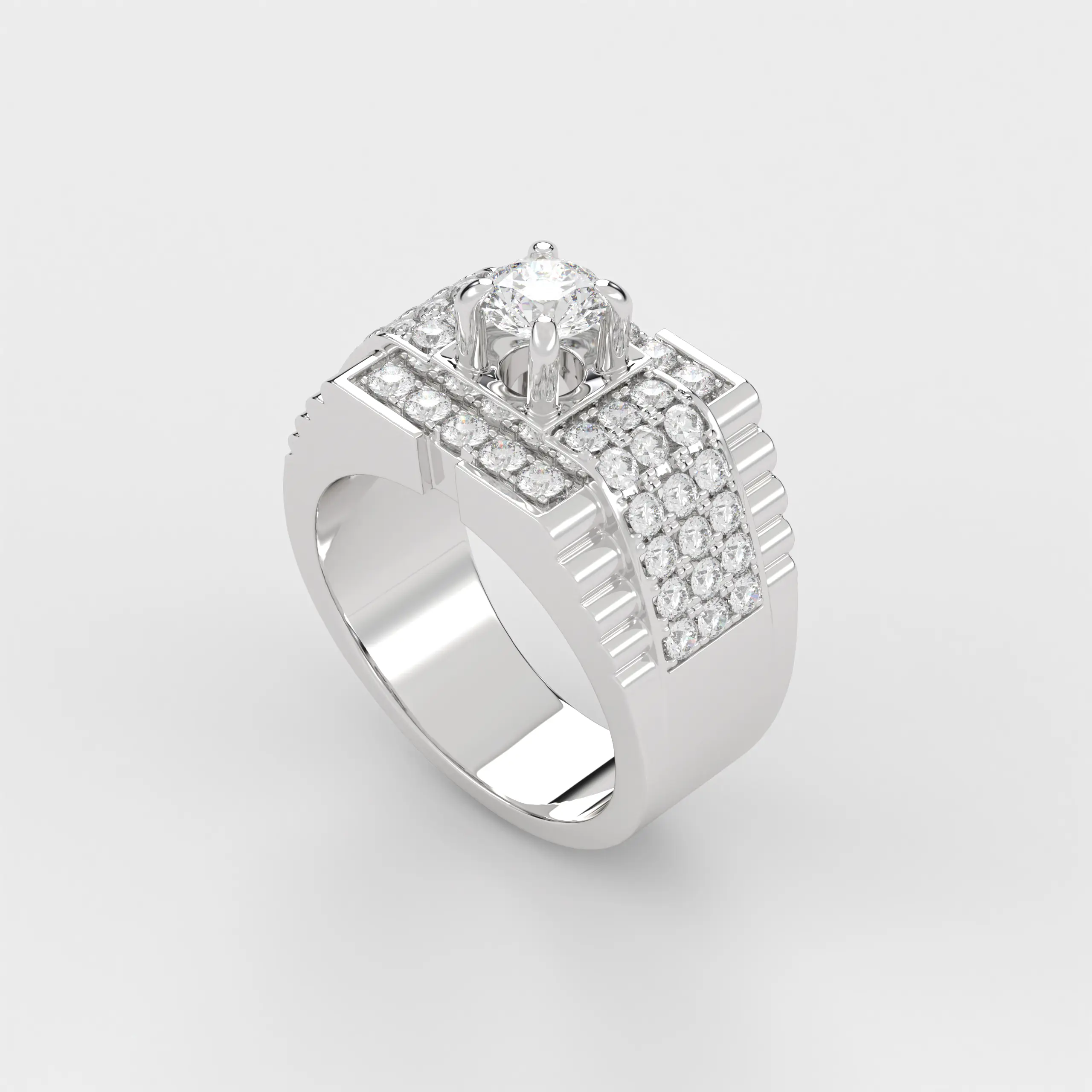 OEM Men Fashion Luxury Silver Jewelry Ring Light Smart Rings Ruby For ODM Manufacture From Vietnam Customize Diamond Fine Ring 2