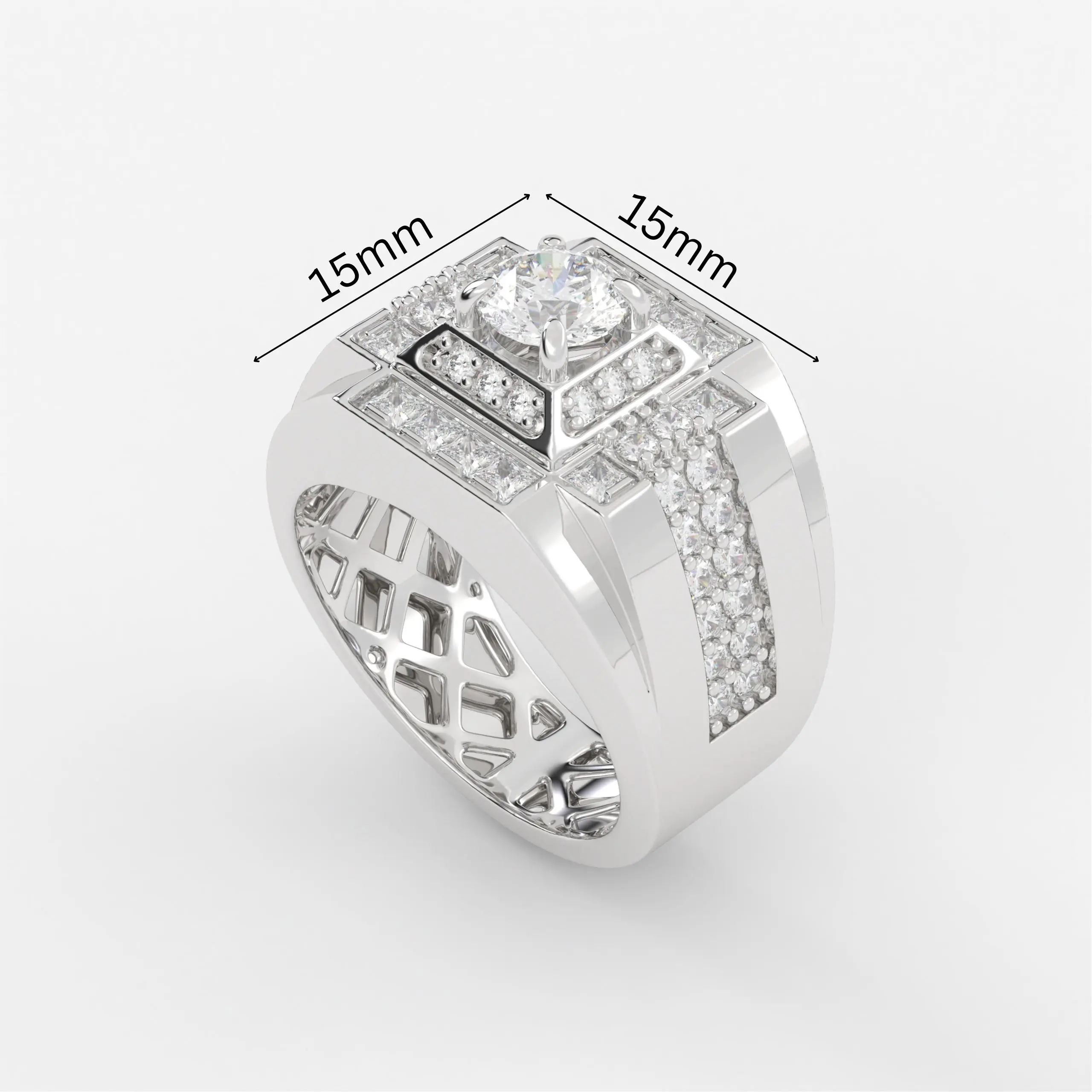OEM ODM Fashion Luxury Silver Jewelry Ring Light Smart Rings Ruby For Men Manufacture From Vietnam Customize Diamond Fine Ring 6