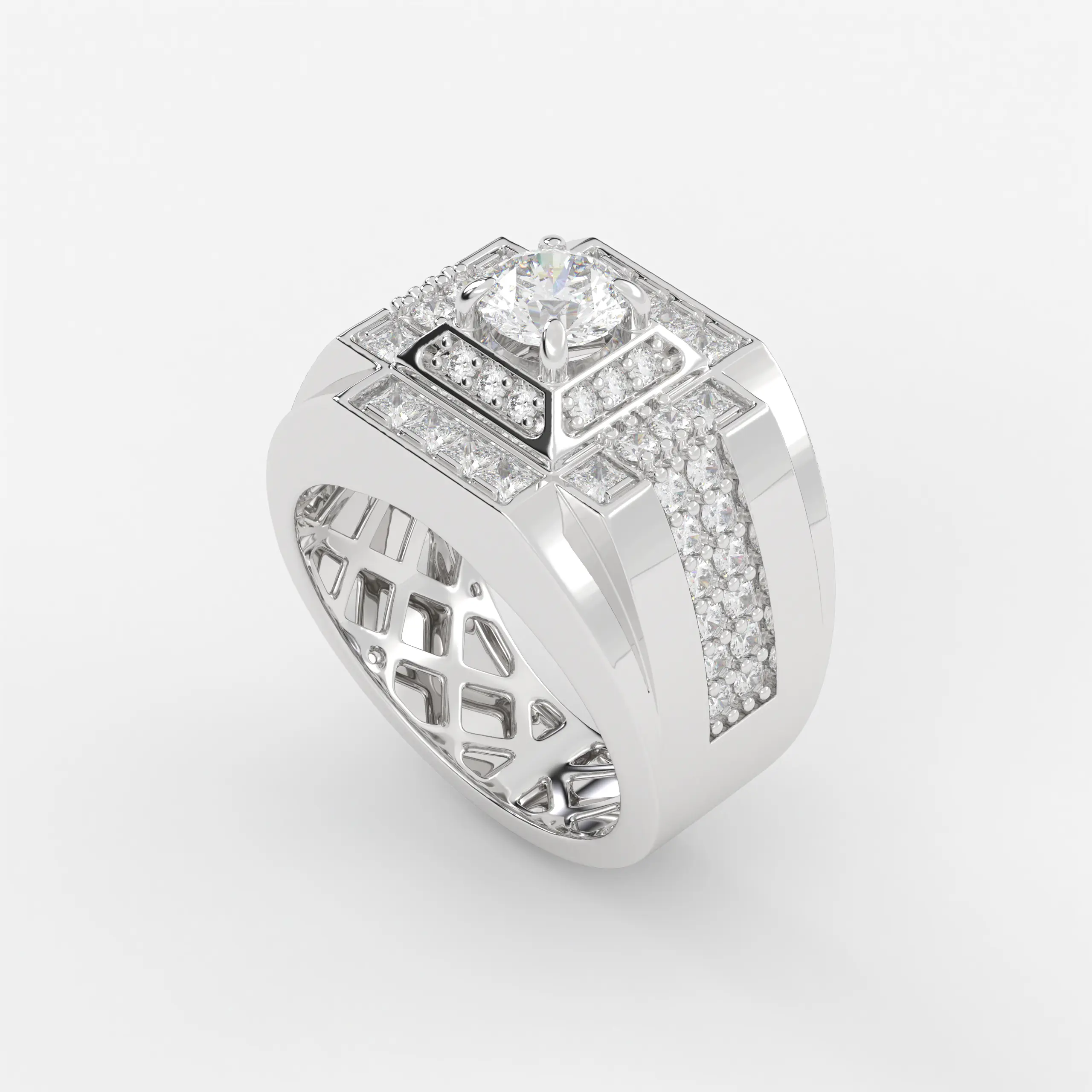 OEM ODM Fashion Luxury Silver Jewelry Ring Light Smart Rings Ruby For Men Manufacture From Vietnam Customize Diamond Fine Ring 2