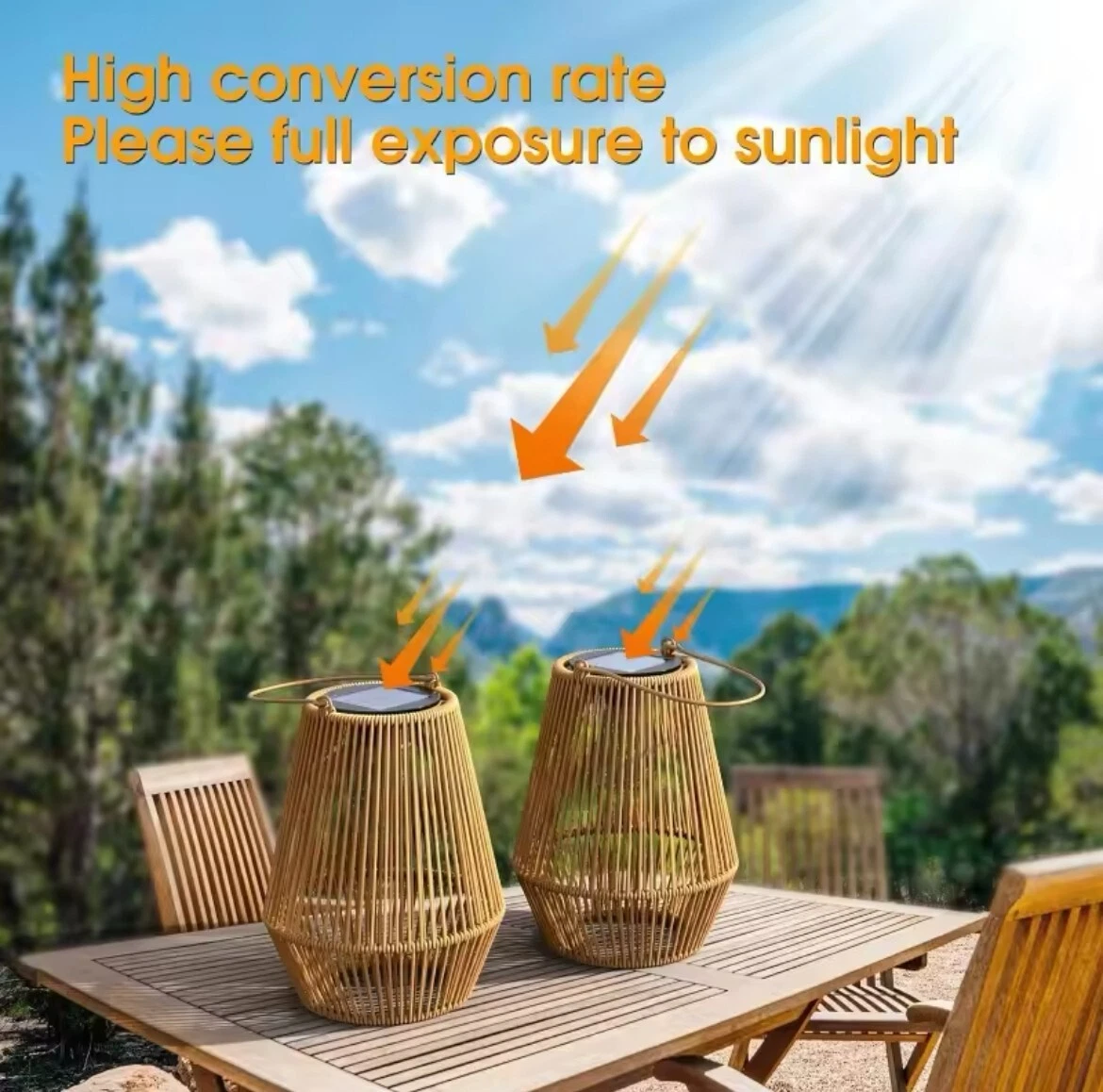 Rattan solar lights, solar lights made from natural materials, handmade lights, home decor, eco-friendly home decor, wholesale. 6