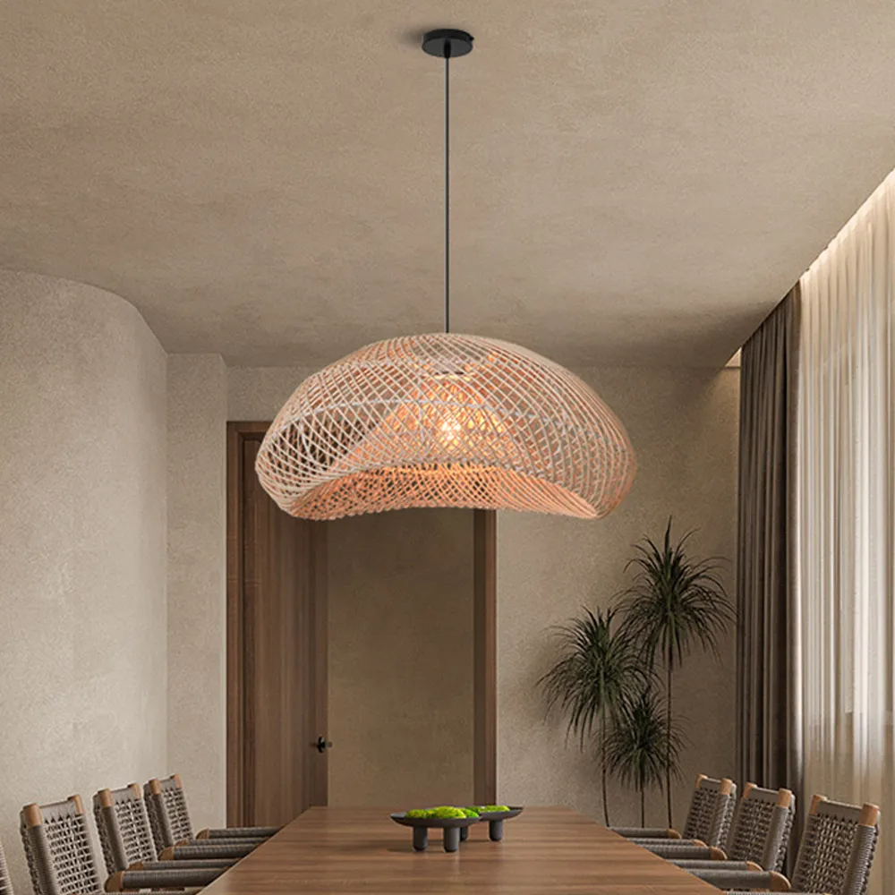 Rattan Woven Dining Room Pendant Lamp, Lamps made from handmade materials, home decoration accessories, wholesale. 1