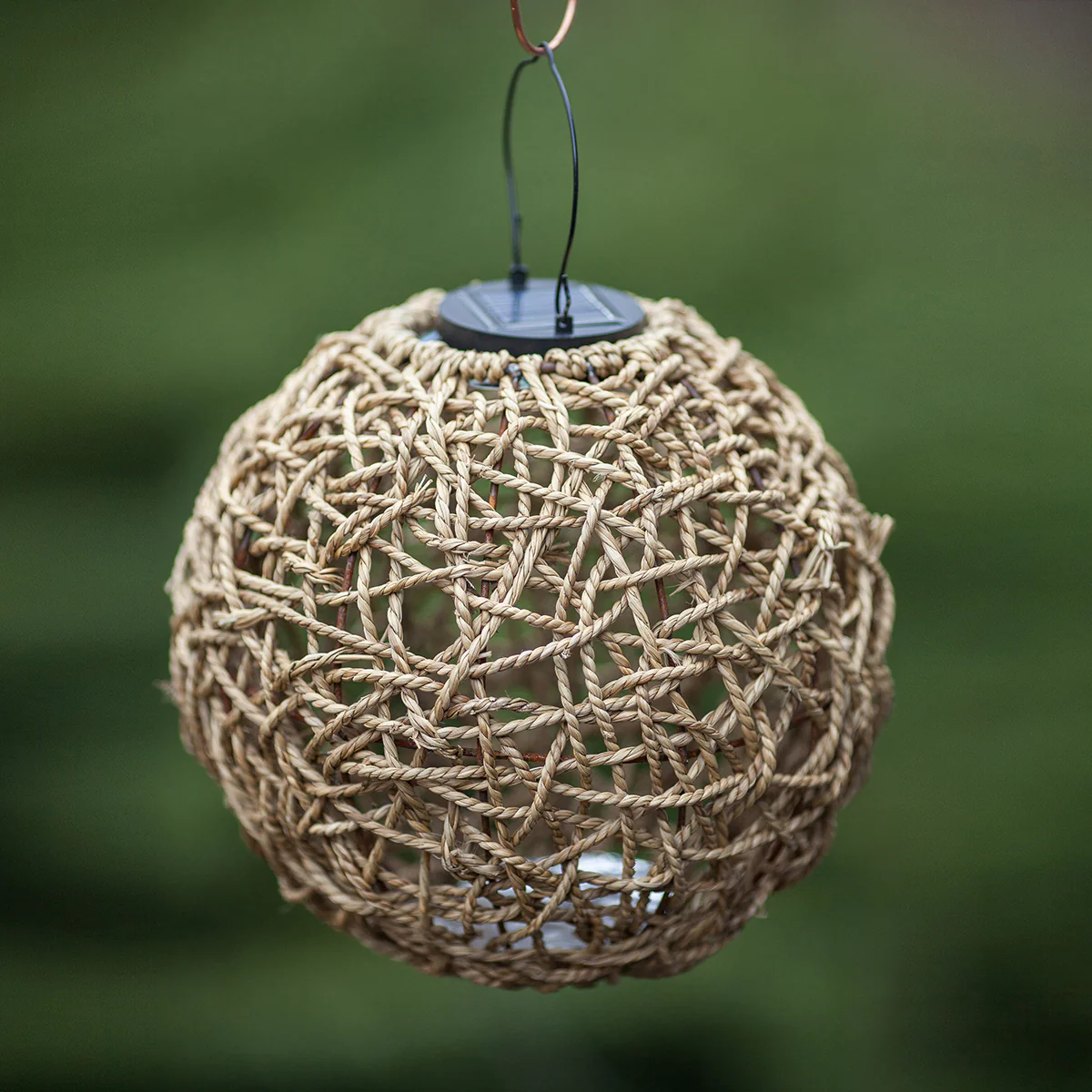 Sea Grass Solar Lantern, handmade lights, home decor, eco-friendly home decor, wholesale. 2