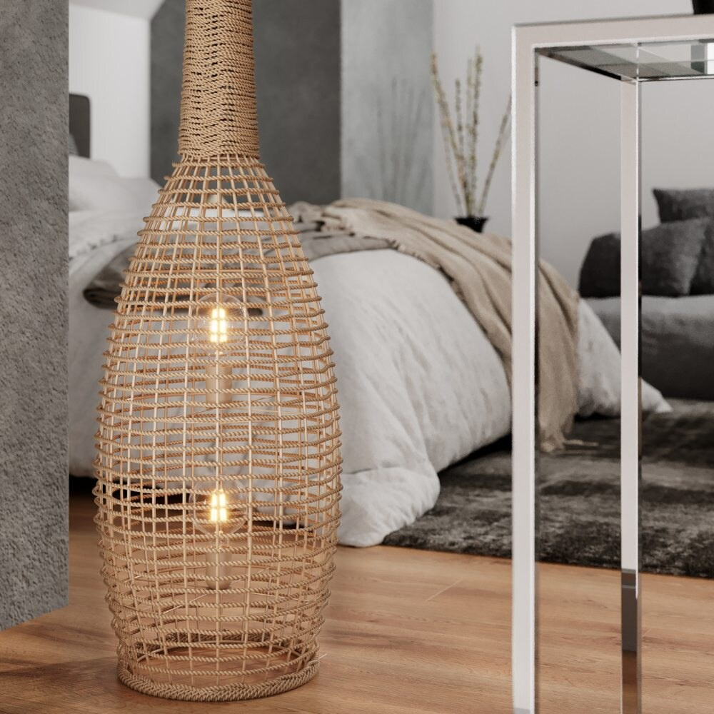 Seagrass Floor Lamp, Lamps made from handmade materials, home decoration accessories, wholesale. 3