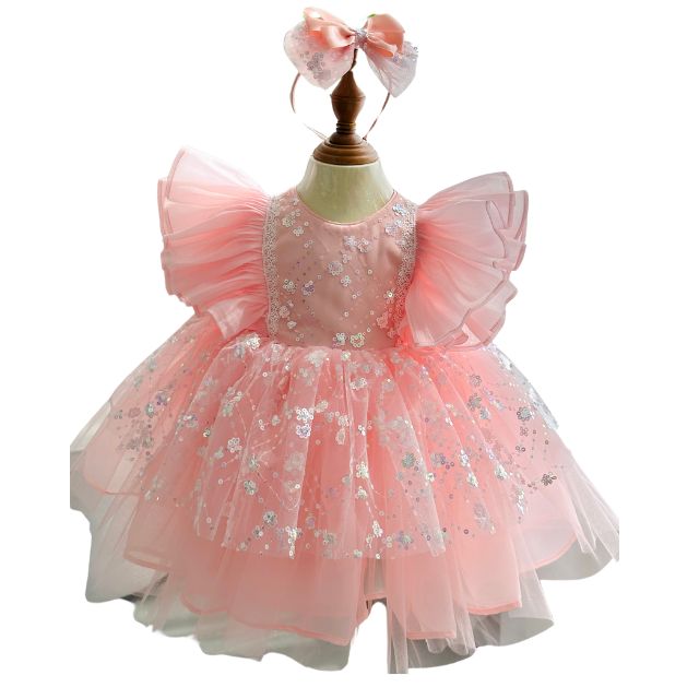 Short Dress Sequin 4-Tiered Flared Skirt Nhung Nguyen Princess Dress Baby Girl Dress OEM ODM Competitive Price Made In Vietnam 6